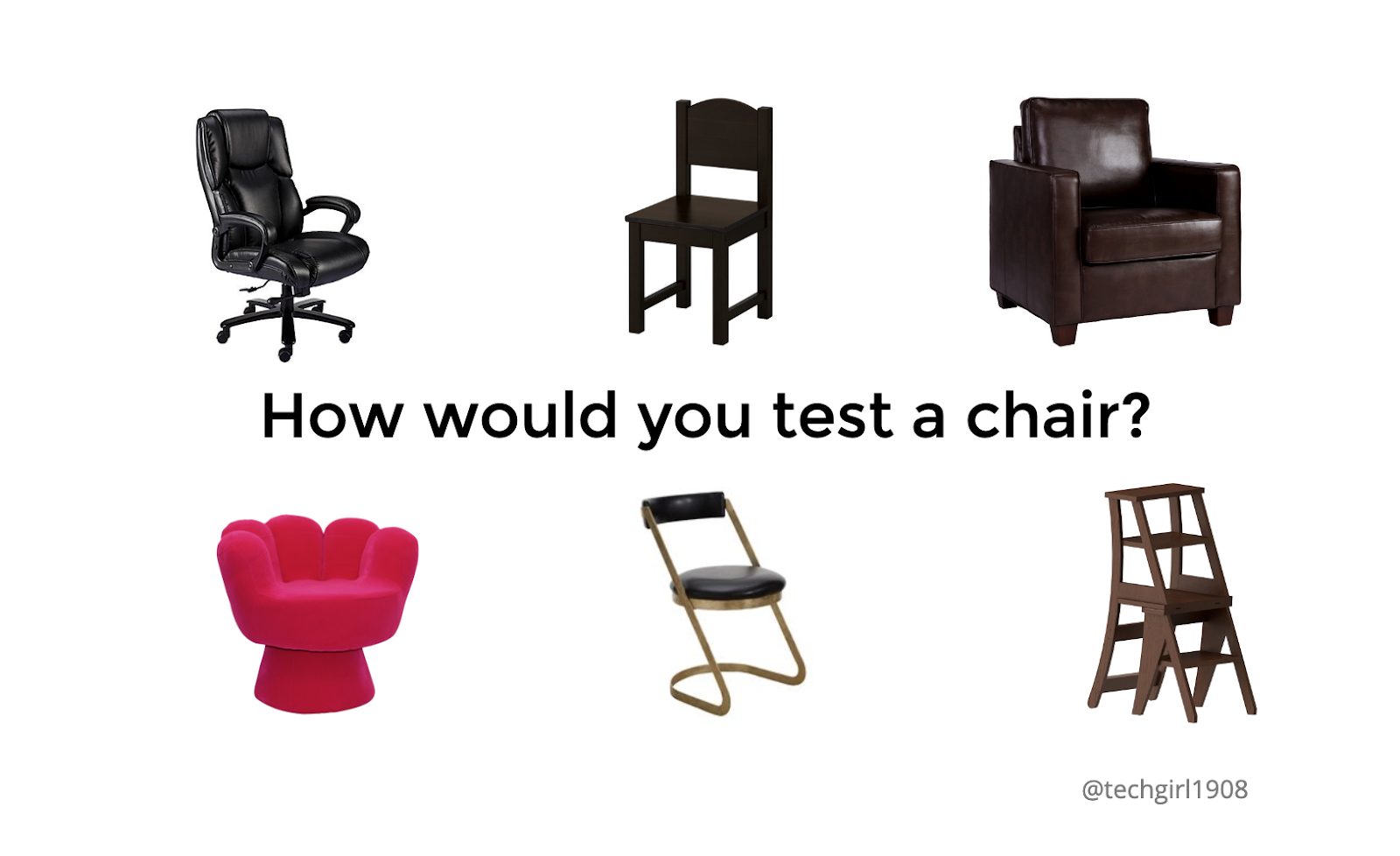testing a chair