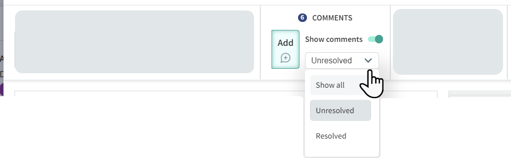 Comment area