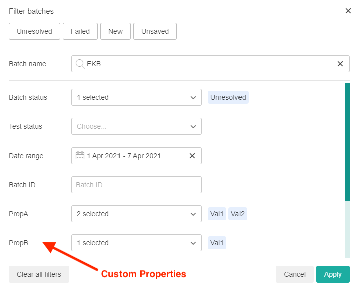 Custom Property Filters