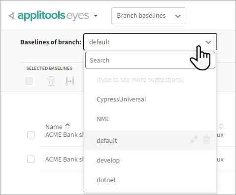 Select Branch