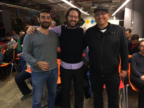 Daniel Puterman, Oren Rubin and Gil Sever at SeTLV Meetup