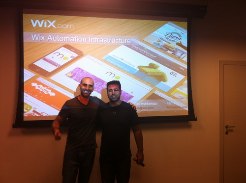 Ilan Tal and Roi Ashkenazi from Wix’s Automation Team at SeTLV Meetup