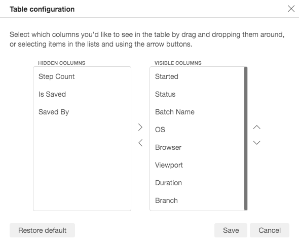 Customize your visual testing workspace with the Applitools Table Configuration Manager