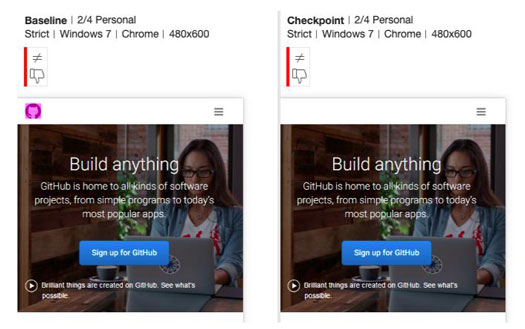 side by side comparison of checkpoint results