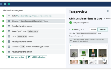 Screenshot of Autonomous custom flow test