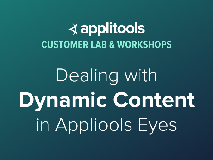 Dealing with Dynamic Content in Applitools Eyes