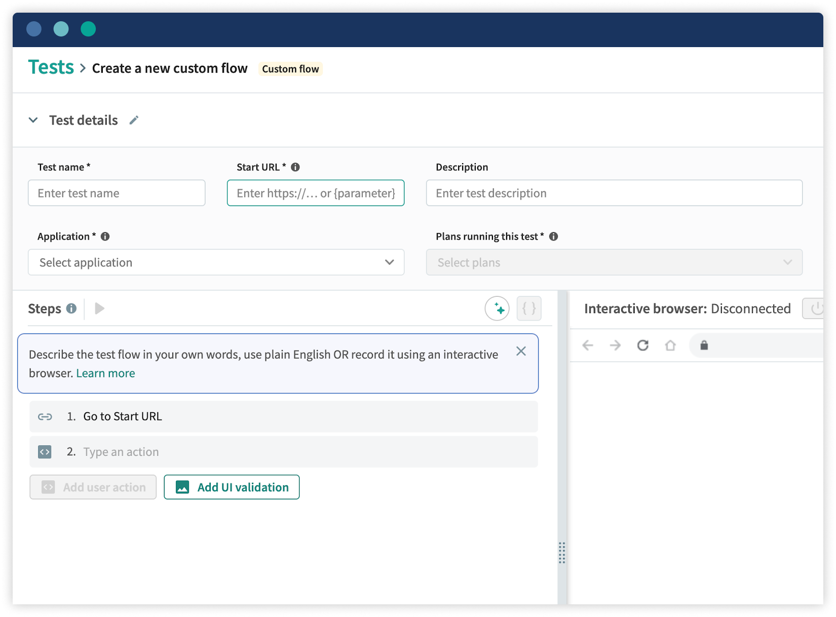 Autonomous create a custom flow screenshot