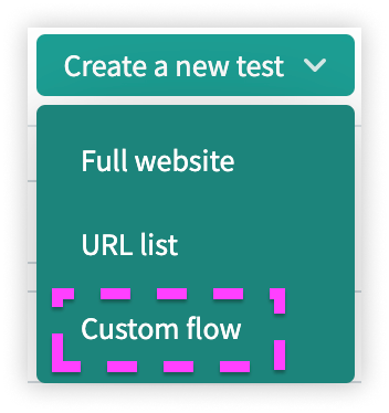 Autonomous custom flow selection screenshot