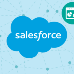 Graphic showing Salesforce logo and user, dashboard, and eye icons
